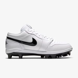 Nike Air Jordan 1 Retro Low MCS Baseball Cleats Men's Size 16 White CJ8524-100
